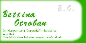 bettina otroban business card